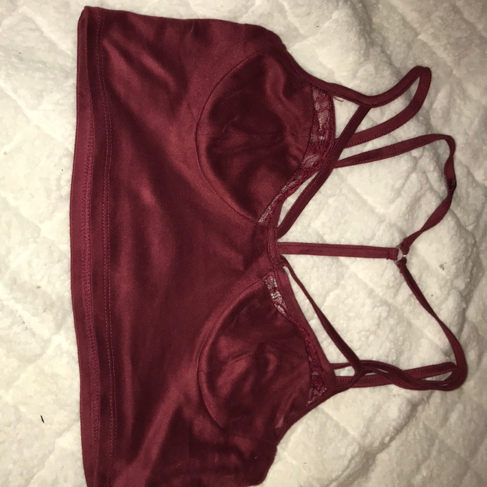 suede crop top